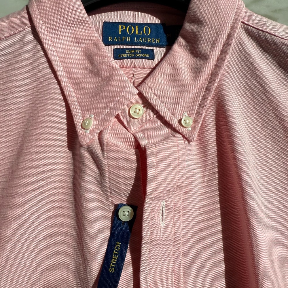 Polo by Ralph Lauren Men's Pink Oxford Shirt